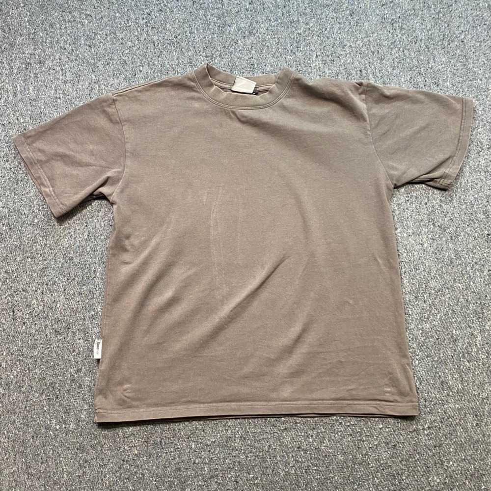 Godmother TShirt Sz S Mens Brown Streetwear Minimalist Boxy Crew Neck Tee